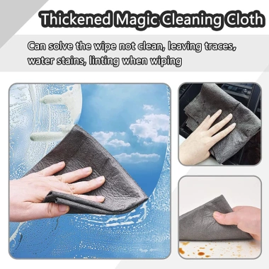 Khăn lau sợi dày 5mm 10 cái Magic Mirror không dấu vết – thấm siêu nước, rửa chén gia dụng