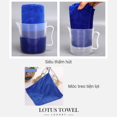 Khăn lau Spa 30x30cm LotusTowel 100% Microfiber Cao Cấp – Mềm Mịn, Thấm Hút, Không Ra Màu, 5.900₫