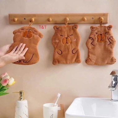 Khăn Lau Tay Đa Năng Thấm Nước Hình Capybara Nâu Dễ Thương – Giá chỉ 25.800 VND, giảm so với 31.992 VND