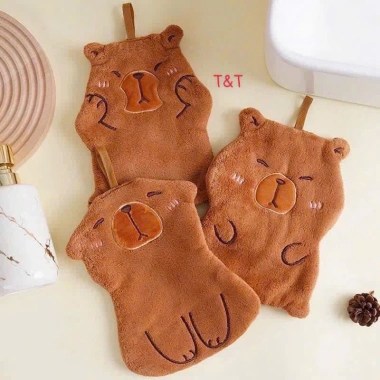 Khăn Lau Tay Đa Năng Thấm Nước Hình Capybara Nâu Dễ Thương – Giá chỉ 25.800 VND, giảm so với 31.992 VND