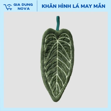 Khăn Lau Tay Hình Lá May Mắn - Microfiber thấm hút nhanh, kháng khuẩn không mùi, trang trí nhà cửa, chỉ 29.900₫