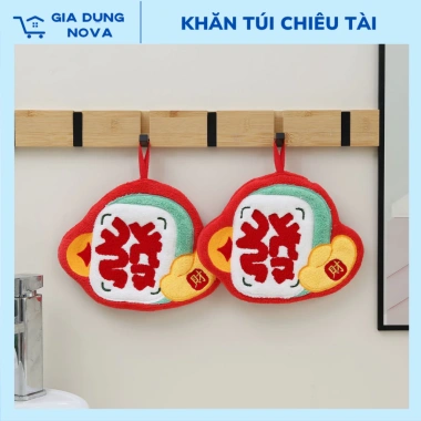 Khăn Lau Tay Tài Lộc Tết 2.026 Treo Bếp – Microfiber thấm hút nhanh, decor Tết