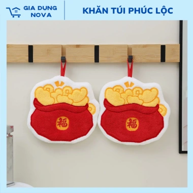 Khăn Lau Tay Tài Lộc Tết 2.026 Treo Bếp – Microfiber thấm hút nhanh, decor Tết