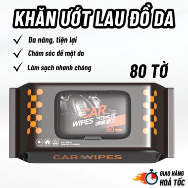 Khăn Lau Ướt TGPKOT94 - Vệ sinh nội thất ô tô, bảo vệ da giày, túi, áo - Dưỡng bóng, làm sạch nhanh, giá 23.000₫