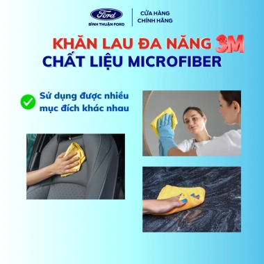 Khăn Lau Xe Đa Năng 3M Chính Hãng - Microfiber Siêu Mịn, Không Trầy Xước, Thấm Hút Tốt, Giá 44.000₫