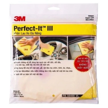 Khăn Lau Xe Hơi 3M PN50.400 Microfiber Không Trầy Xước Màu Vàng 32x36cm 59.000đ