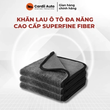 Khăn Lau Xe Hơi Ô Tô Cardii 600gsm Siêu Thấm Không Rụng Lông Không Phai Màu - 20.000₫