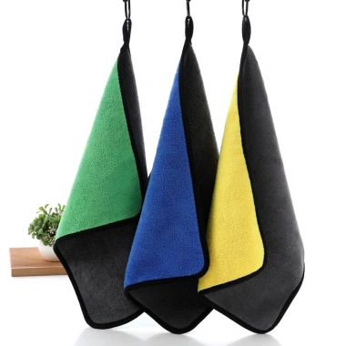 Khăn lau xe hơi ô tô đa năng Microfiber 2 mặt siêu thấm hút - Giá chỉ 11.000 VND