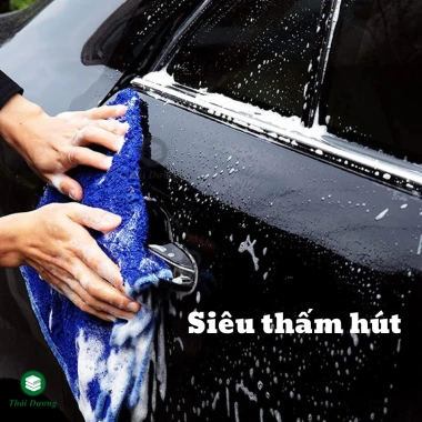 Khăn lau xe khổ lớn 50x100‑90x190cm – mềm mại, không trầy, thấm hút, không lông – 34.000₫ 3