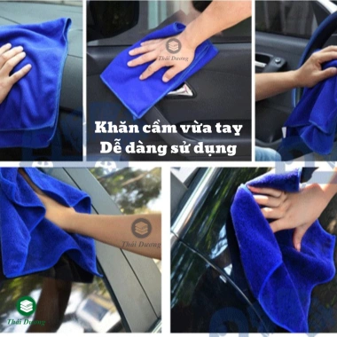 Khăn lau xe khổ lớn 50x100‑90x190cm – mềm mại, không trầy, thấm hút, không lông – 34.000₫ 6