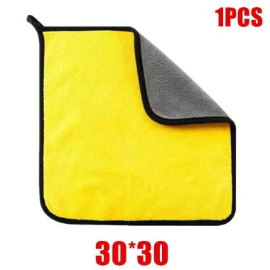 Khăn lau xe microfiber 30cm cao cấp không rụng lông - Siêu thấm, dùng cho ô tô, xe máy, giá 3.500 4