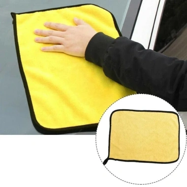 Khăn lau xe microfiber 30cm cao cấp không rụng lông - Siêu thấm, dùng cho ô tô, xe máy, giá 3.500 6