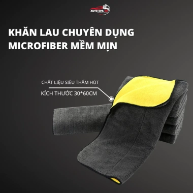 Khăn Lau Xe Microfiber Siêu Thấm Hút, Không Xước Sơn – Đa Năng Ô Tô & Xe Máy 68.000₫ 2