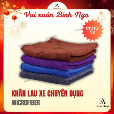 Khăn lau xe Microfiber siêu thấm không rối - Giá 10.000đ, giảm từ 12.500đ