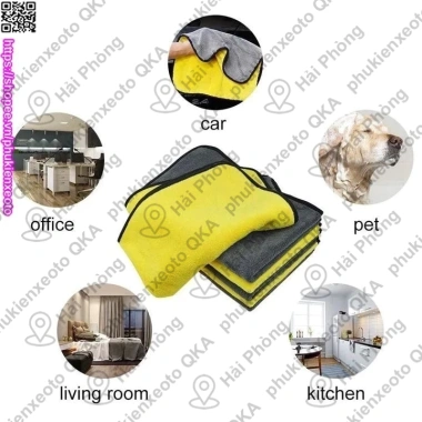 Khăn Lau Xe Ô Tô 2 Lớp Siêu Thấm Hút Sợi MicroFiber - Siêu Sạch, Giá Chỉ 8.350đ 2
