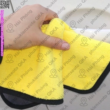 Khăn Lau Xe Ô Tô 2 Lớp Siêu Thấm Hút Sợi MicroFiber - Siêu Sạch, Giá Chỉ 8.350đ 5