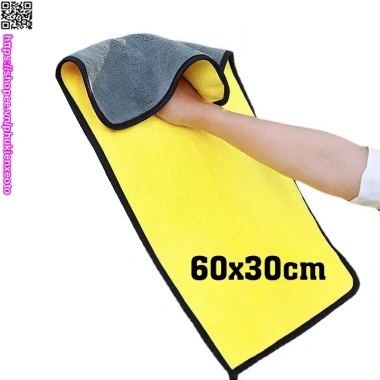 Khăn Lau Xe Ô Tô 2 Lớp Siêu Thấm Hút Sợi MicroFiber - Siêu Sạch, Giá Chỉ 8.350đ 9