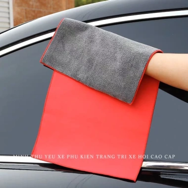 Khăn Lau Xe Ô Tô Cao Cấp Da Vi Sợi Microfiber Siêu Mềm Mịn - Giá chỉ 18.000₫