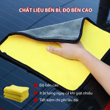 Khăn lau xe ô tô cao cấp XCHAT 2 mặt 2 lớp thấm hút mạnh, sạch an toàn, chỉ 15.000 VND 7