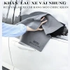 Khăn lau xe ô tô mềm mại 2 lớp cao cấp, thấm hút tốt, đa năng lau bếp, kính, tay - màu xám, bảo hành 1 đổi 1 3