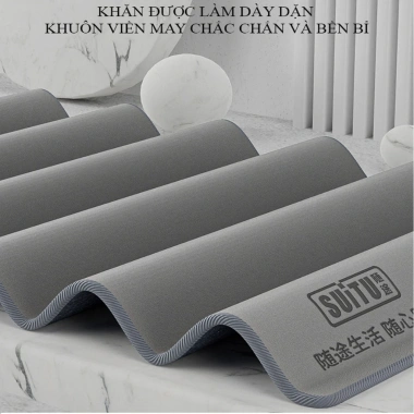 Khăn lau xe ô tô mềm mại 2 lớp cao cấp, thấm hút tốt, đa năng lau bếp, kính, tay - màu xám, bảo hành 1 đổi 1