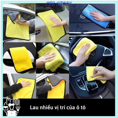 Khăn lau xe ô tô microfiber chuyên dụng – Lau nội thất nhanh sạch, giảm giá 20.500₫