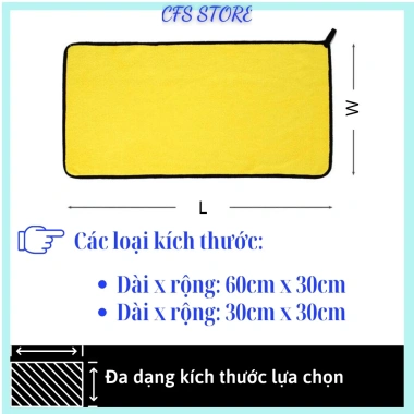 Khăn lau xe ô tô microfiber chuyên dụng – Lau nội thất nhanh sạch, giảm giá 20.500₫
