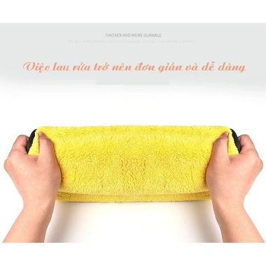 Khăn lau xe ô tô microfiber dày mịn cao cấp - Thấm hút nhanh, giá chỉ 24.000đ