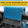 Khăn lau xe ô tô microfiber lông mịn dày, cách dệt mới, xanh cao cấp, đa năng lau bếp, giá 29.580₫