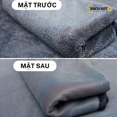 Khăn lau xe ô tô & xe máy BACH AUTO - Sợi 650GSM thấm nhanh, mềm mịn, không xước, 45.000₫