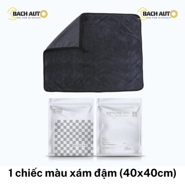 Khăn lau xe ô tô & xe máy BACH AUTO - Sợi 650GSM thấm nhanh, mềm mịn, không xước, 45.000₫