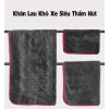 Khăn lau xe ô tô, xe máy siêu thấm 60x90cm viền đỏ - Không sơ rối, chỉ 60k 2