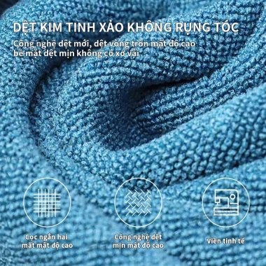 Khăn Lau Xe SEAMETAL Microfiber 2 Lớp Siêu Thấm Không Sơ Rối - Đa Năng Lau Ô Tô, Bếp, Kính 4