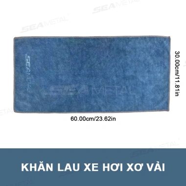 Khăn Lau Xe SEAMETAL Microfiber 2 Lớp Siêu Thấm Không Sơ Rối - Đa Năng Lau Ô Tô, Bếp, Kính 10
