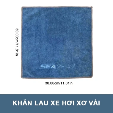 Khăn lau xe SEAMETAL siêu thấm nước microfiber, lau kính ô tô, giá chỉ 47.190đ