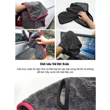 Khăn lau xe Superfine Fiber 650gsm - Thấm hút, chống trầy xước, 40x40cm cho xe máy & ô tô MotoPlex 8 Khăn lau xe Superfine Fiber 650gsm - Thấm hút, chống trầy xước, 40x40cm cho xe máy & ô tô MotoPlex 8