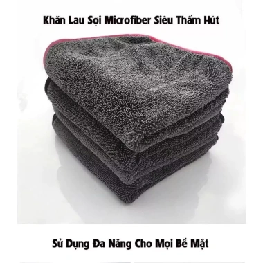 Khăn lau xe Superfine Fiber 650gsm - Thấm hút, chống trầy xước, 40x40cm cho xe máy & ô tô MotoPlex
