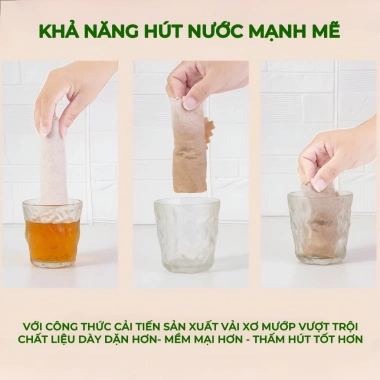 Khăn Lau Xơ Mướp Đa Năng Siêu Thấm Hút Làm Sạch Dầu Mỡ, Giá 45.000 VND