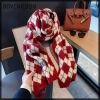 Khăn len đỏ kẻ sọc nữ - Quà tặng Giáng sinh và Năm mới, giảm còn 88.020đ