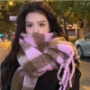 Khăn len kẻ sọc NLINNI Cashmere Mohair dài ấm áp phong cách Hàn Quốc - 120.960₫ 4