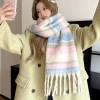 Khăn len kẻ sọc NLINNI Cashmere Mohair dài ấm áp phong cách Hàn Quốc - 120.960₫ 7