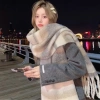 Khăn len kẻ sọc NLINNI Cashmere Mohair dài ấm áp phong cách Hàn Quốc - 120.960₫ 9