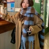 Khăn len kẻ sọc NLINNI Cashmere Mohair dài ấm áp phong cách Hàn Quốc - 120.960₫ 10