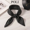 Khăn lụa họa tiết châm bi cột cổ, thắt nơ, kiểu turban đẹp mát - Giá chỉ 50.000 VND (giảm từ 64.000 VND) 8