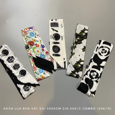 Khăn lụa twilly vintage quấn nơ túi, buộc cổ, cột tóc giá chỉ 35.000đ 2