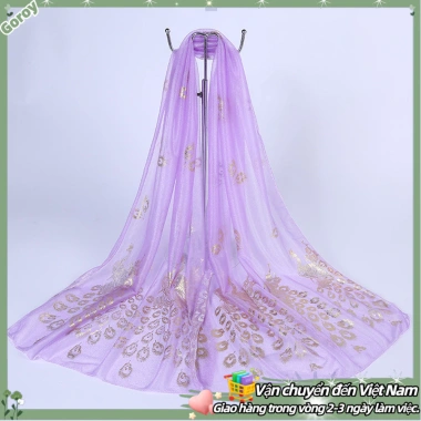 Khăn lụa voan nhẹ hình con công dài chống nắng cho nữ - Giá chỉ 42.900đ