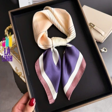 Khăn lụa vuông 70x70 cm bandana turban nữ mỏ quạ vintage - Giá chỉ 176.800đ