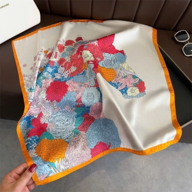 Khăn lụa vuông 70x70 cm bandana turban nữ mỏ quạ vintage - Giá chỉ 176.800đ