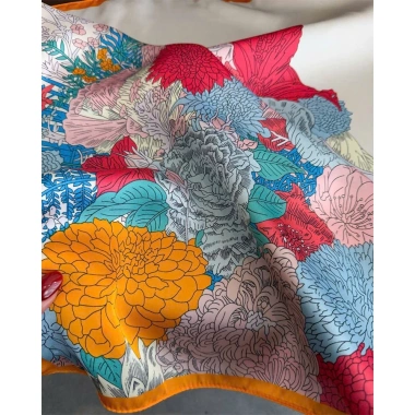 Khăn lụa vuông 70x70 cm bandana turban nữ mỏ quạ vintage - Giá chỉ 176.800đ