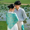 Khăn lụa vuông 70x70 cm - Điểm nhấn áo dài, thời trang - Tặng khuy cài 2 chiếc - Giá 39.990đ 7